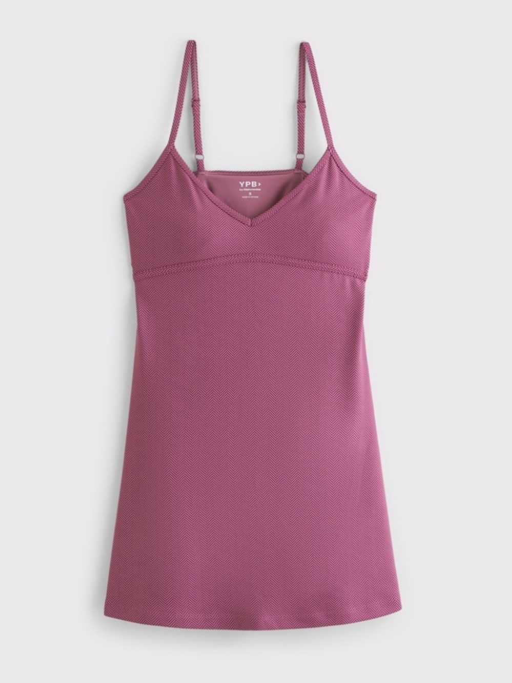Abercrombie YPB Athletic Active Cami Dress - Pink Herringbone